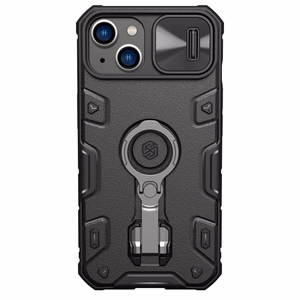 Nillkin CamShield Armor Pro Magnetic Case iPhone 14 Plus MagSafe soomustatud kaitsekaane statiivirõngas must