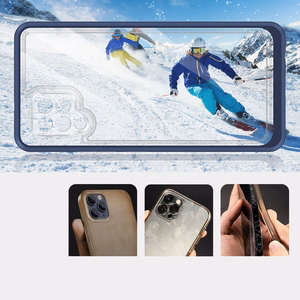 Läbipaistev 3in1 ümbris Samsung Galaxy A42 5G Frame Gel Cover Sinine