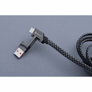 Kaabel 4in1 USB C / USB A to USB C / Lightning Forcell F-Energy QC PD 3A 60W 1 m C241 chrome