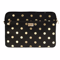 Wonder Sleeve Laptop 17 inches kuldne polka-dot
