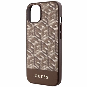 Guess GUHMP14MHGCFSEW iPhone 14 Plus 6.7" brown/brown hard ümbris GCube Stripes MagSafe