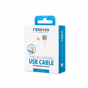Forever kaabel USB - Lightning 1,0 m 1A valge