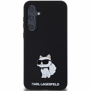 Силиконовый чехол Karl Lagerfeld Choupette для Samsung Galaxy A35 - чёрный