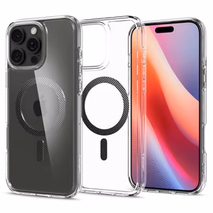 SPIGEN ümbris ULTRA HYBRID MAG compatible with MagSafe jaoks IPHONE 16 Pro Max carbon fiber