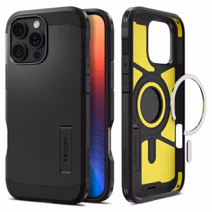 Spigen Tough Armor MagSafe Ümbris with Stand jaoks iPhone 16 Pro - Must
