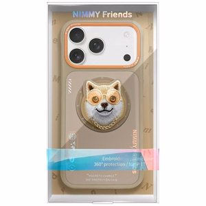 Nimmy Glasses Cool nag MagSafe case jaoks iPhone 17 Pro Max - beež