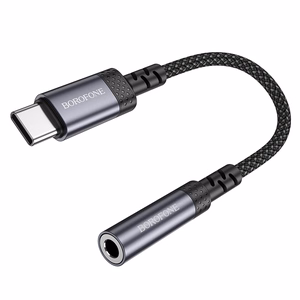 Borofone adapter BV24 Graceful - tüüp C 3,5 mm pistikupesale - hall