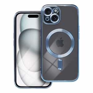ELECTRO MAG COVER case compatible with MagSafe jaoks IPHONE 15 sinine