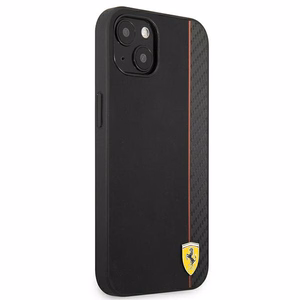 Ferrari FESAXHCP13SBK iPhone 13 mini 5.4" must/must kõvakott On Track Carbon Stripe