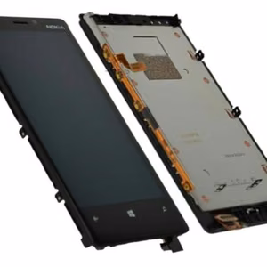 LCD ekraan Microsoft (Nokia) Lumia 920 puuteekraani ja raamiga must originaal (kasutatud, klass B)