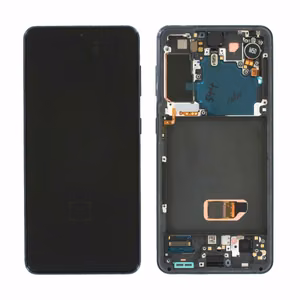 LCD ekraan Samsung G991 S21 5G puuteekraani ja raamiga Phantom Grey originaal (kasutatud Grade C)