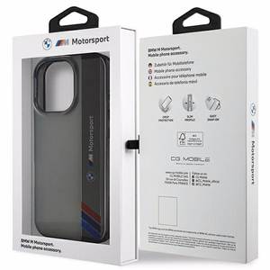 BMW Motosport IML Vertical Stripe iPhone 16 Pro Ümbris - hall