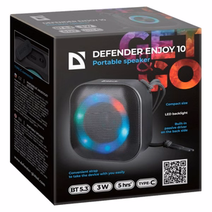 BLUETOOTH kõlar DEFENDER ENJOY 10 3W must