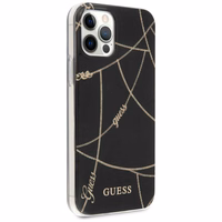 Guess kuldne Chain Collection iPhone 12 Pro Max 6.7" Ümbris - must