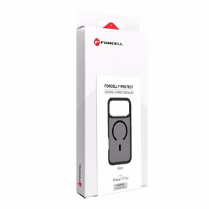 Kaitseümbris seadmele iPhone 18 Pro / 17 Pro: Forcell F-Protect Smoke Hybrid Premium, MagSafe'iga ühilduv, värv: must