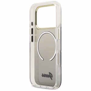Guess IML Gradient Script Metal MagSafe чехол iPhone 17 Pro - черный