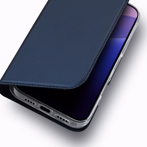 DUX DUCIS wallet ümbris SKIN PRO jaoks IPHONE 16 Pro Max sinine
