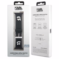 Karl Lagerfeld 3D Rubber Karl&Choupette Heads rihm for Apple Watch 38/40/41mm - must