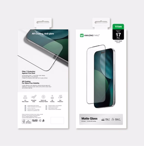 AmazingThing Titan Vision 7 Karastatud klaas jaoks iPhone 17 Pro Matte