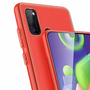 Dux Ducis Yolo elegantne pehme TPU ja PU nahast ümbris Samsung Galaxy M30s jaoks punane