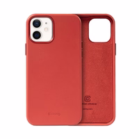 Crong Essential Cover - PU Leather ümbris iPhone 12 / iPhone 12 Pro (punane)