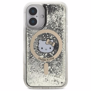 Hello Kitty Liquid Glitter Fever MagSafe iPhone 16 Ümbris - Kuldne