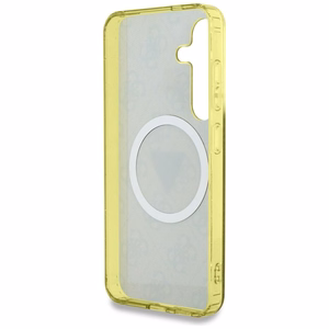 GUESS ümbris jaoks SAMSUNG S25 GUHMS25SHG4PRTGW (Magnetic IML Metal Glitter 4G Circle Triangle) brown