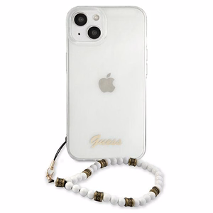 Guess GUHCP13MKPSWH iPhone 13 6.1" прозрачный жёсткий чехол White Pearl