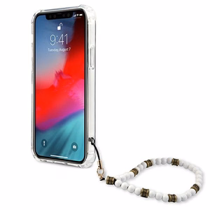 Guess GUHCP12MKPSWH iPhone 12/12 Pro 6.1" прозрачный жёсткий чехол White Pearl