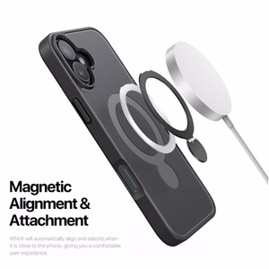Telefoni ümbris Dux Ducis Yind 360 Ring Stand Apple iPhone 16 Pro Max must