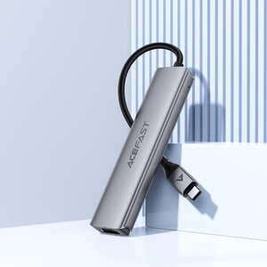 Acefast J16 USB jaotur USB-C 5-in-1 HDMI 4K 60Hz PD90W dokkimisjaam - hall