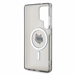 Karl Lagerfeld Button Choupette Head Printed Logo MagSafe Samsung Galaxy S25 Ultra ümbris must