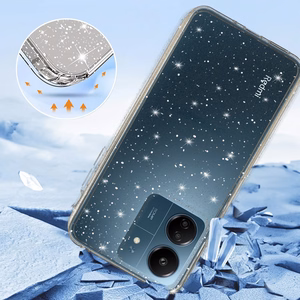 Crystal Glitter Ümbris jaoks Xiaomi Redmi 13C Hõbedane