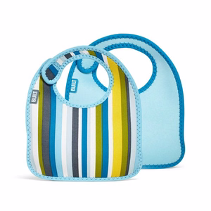 BUILT Mess Mate neopreenist pudipõllede komplekt väikelastele, 2 tk, Baby Blue Stripe