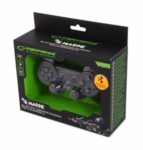 Esperanza EGG109K mängukontroller must Bluetooth Joystick analoog Playstation 3