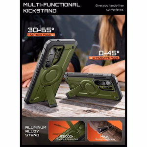 Supcase Unicorn Beetle Pro Mag MagSafe 2-komplektne ümbris Samsung Galaxy S26 Ultra jaoks - roheline ja must