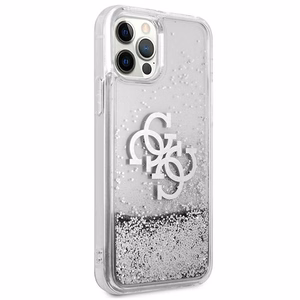 Guess GUHCP12LLG4GSI iPhone 12 Pro Max 6.7" hõbedane/hõbedane kõvakaaneline 4G Big Liquid Glitter