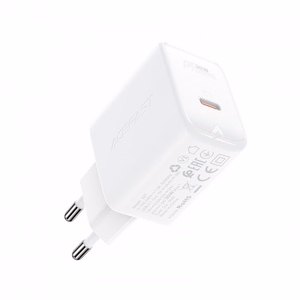 Acefast Laadija GaN USB Type C 30W, PD, QC 3.0, AFC, FCP valge (A21 valge)