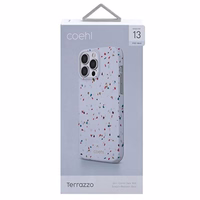 Uniq Coehl Terrazzo ümbris iPhone 13 Pro Max'ile - valge