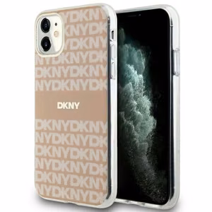DKNY IML Mono & Stripe MagSafe ümbris jaoks iPhone 11 / Xr - roosa