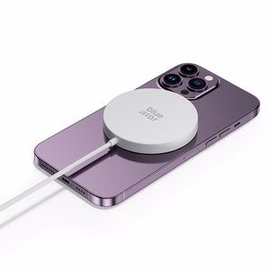 Traadita laadija BLUE STAR Charing Pad 15w ühilduv MagSafe valge