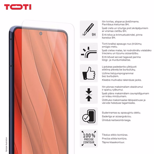 Karastatud klaas 2D ekraanikaitse Samsung Galaxy A26/A16/A17 jaoks, läbipaistev