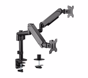 Gembird MA-DA2P-01 reguleeritav lauahoidik 2 monitorile, 17”–32”, kuni 9 kg