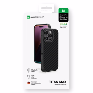 AmazingThing Titan Max Ümbris with 1500D Aramid Fibers jaoks iPhone 16 Pro Max - Must
