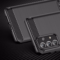 Carbon Case Paindlik TPU kate Samsung Galaxy A73 musta värvi