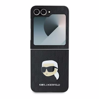 Karl Lagerfeld Saffiano Monogram Ümbris jaoks Samsung Galaxy Z Flip 6 - Must