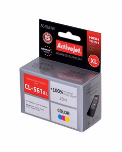 Activejet AC-561NX – kolmevärviline tindikassett, asendab Canon CL-561XL, 18 ml, Supreme