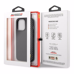 Чехол Ferrari FESAXHCP13XBK для iPhone 13 Pro Max 6,7" чёрный On Track Carbon Stripe