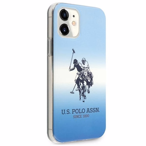 US Polo Assn. Gradient Pattern Collection ümbris seadmele iPhone 12 mini, sinine