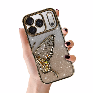 Tel Protect Butterfly Water Ümbris jaoks Iphone 17 Pro Max kuldne